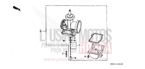 VERGASER ZUSATZBAUTEILE (SATZ) CR125RM de 1991